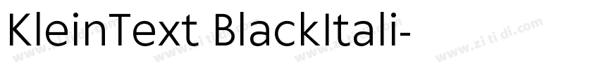 KleinText BlackItali字体转换